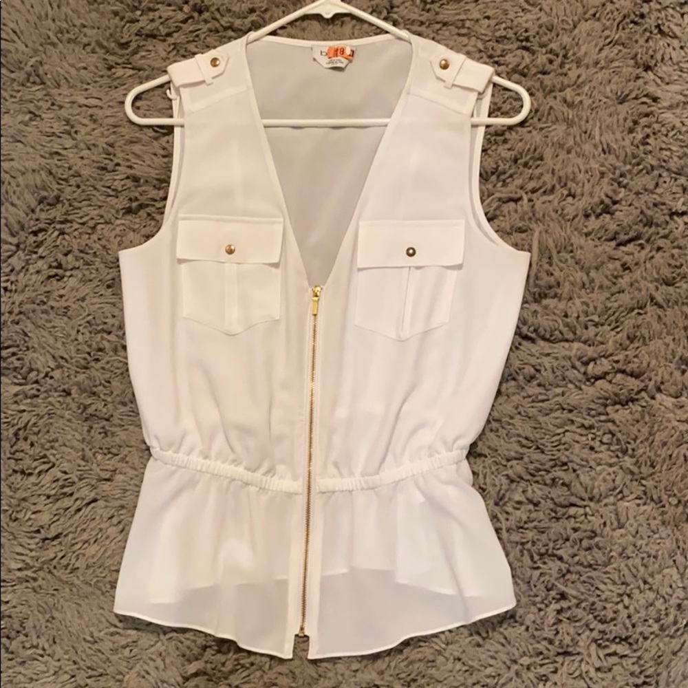 Bebe XS peplum top
